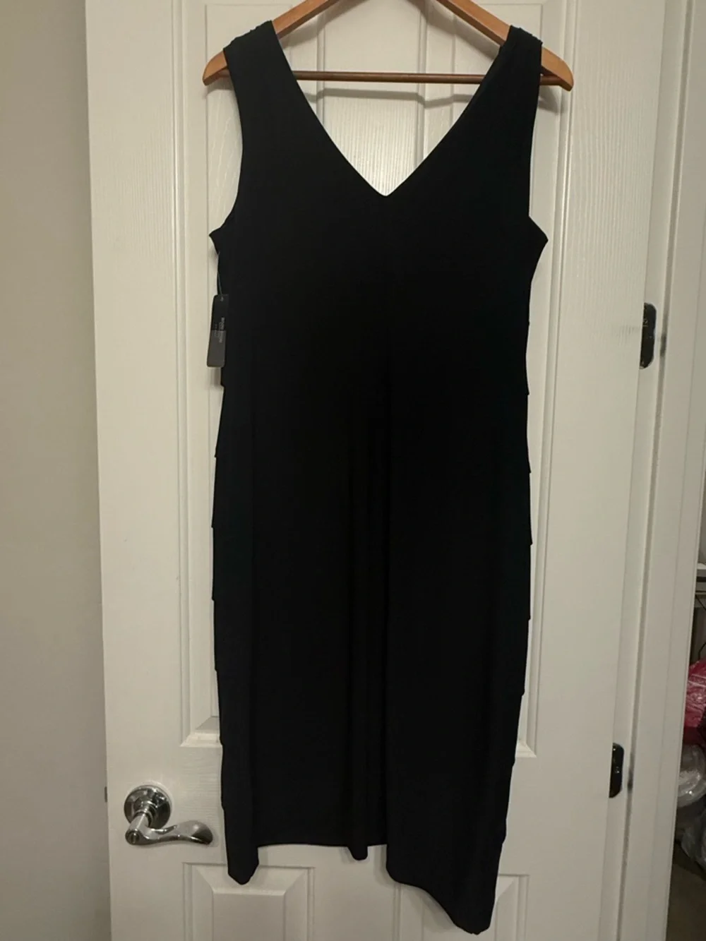 NWT Bisou Bisou Black Tiered Cockatil Dress 16W